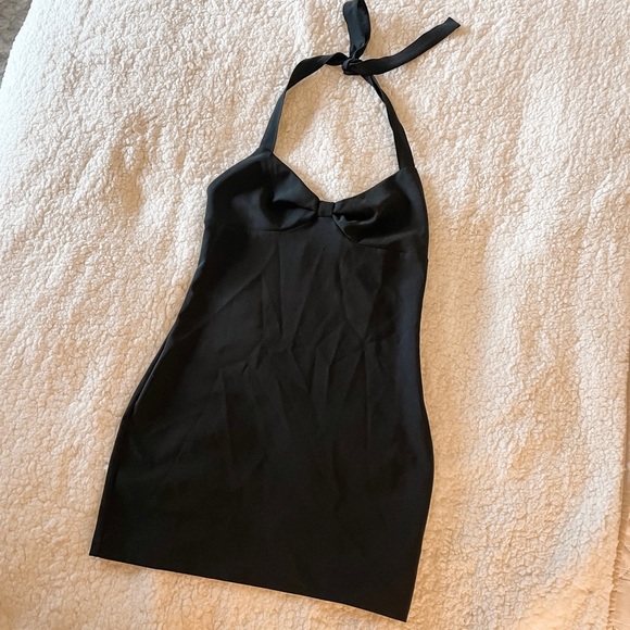 ZARA Basics collection - Black Halter Mini Dress - size L - never worn! - Picture 5 of 6